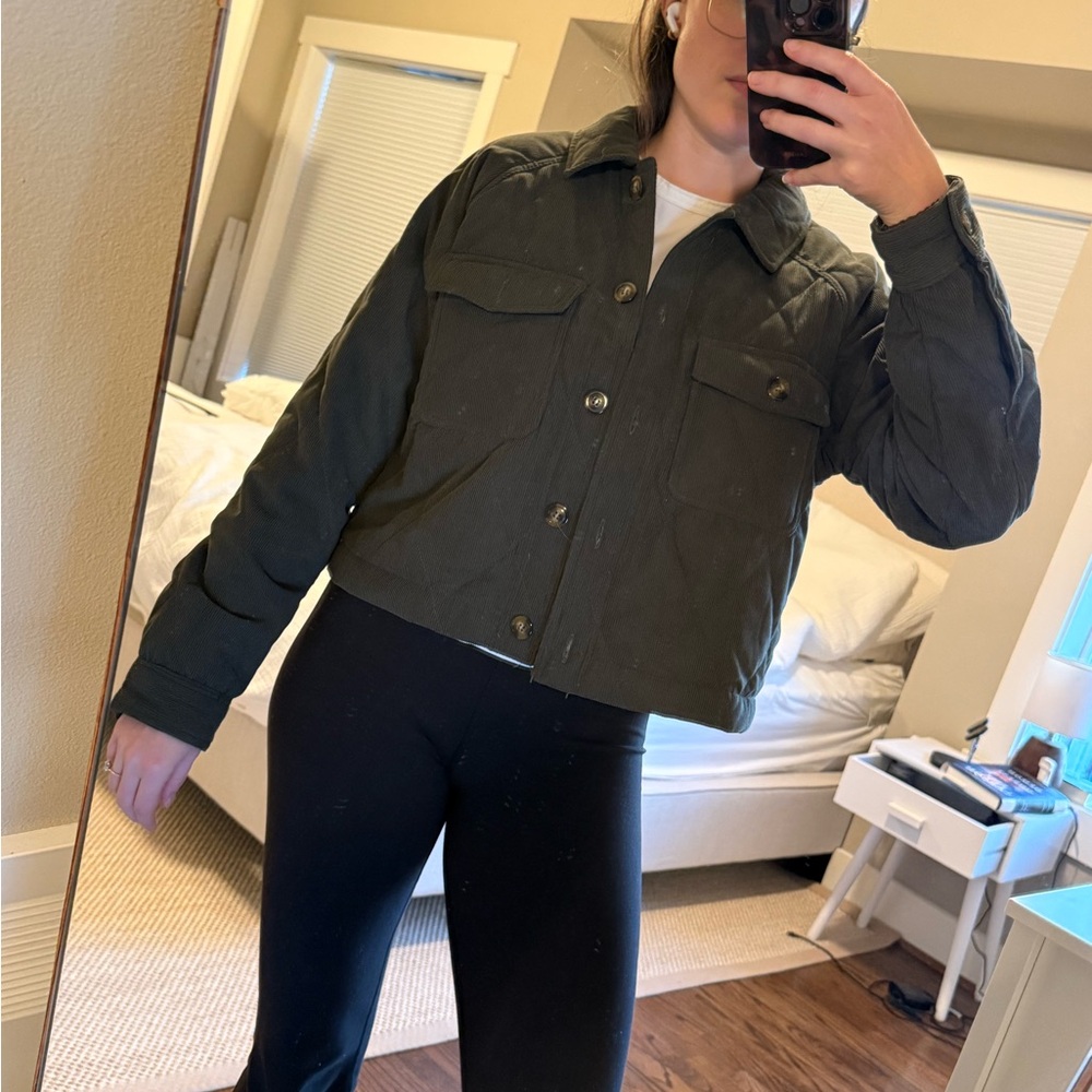 Thread & supply Olive Quilted Jacket
